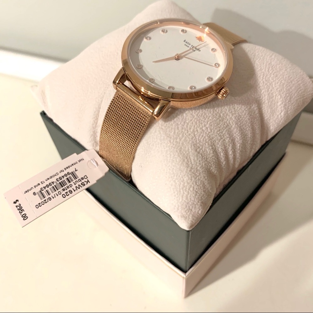NWT Kate Spade mesh bracelet rosegold tone watch - Picture 4 of 4